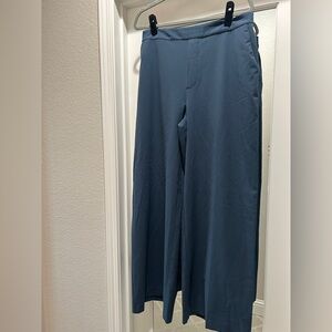 Nordstrom Teal Wide Leg Crepe Pant